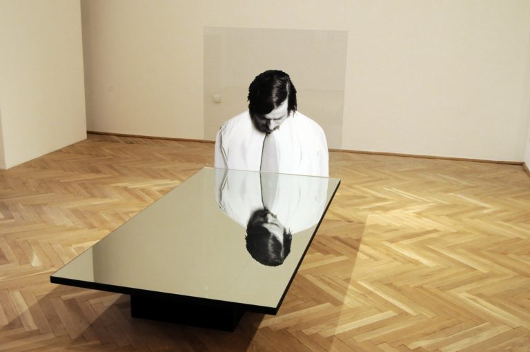 Krzysztof Wodiczko, Self-portrait II, 2009, exhibition view