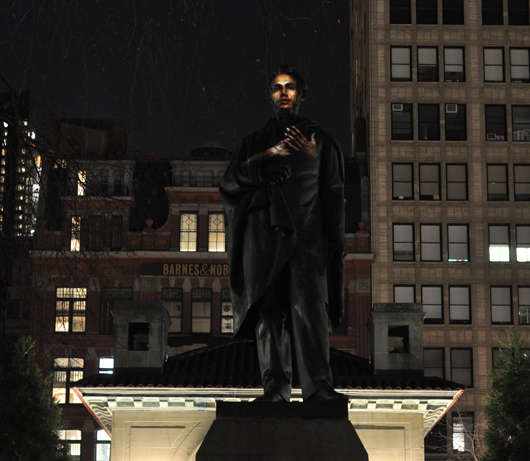 Krzysztof Wodiczko, Projekcja weteranów wojennych na pomnik Abrahama Lincolna, 2012