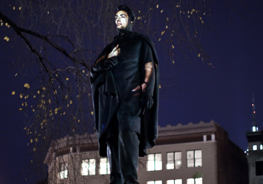 Krzysztof Wodiczko, Projekcja weteranów wojennych na pomnik Abrahama Lincolna, 2012