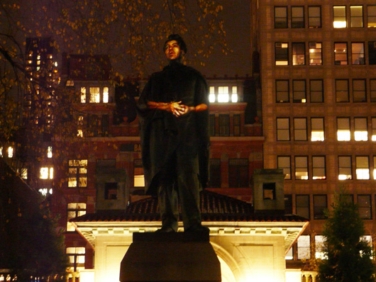 Krzysztof Wodiczko, Projekcja weteranów wojennych na pomnik Abrahama Lincolna, 2012