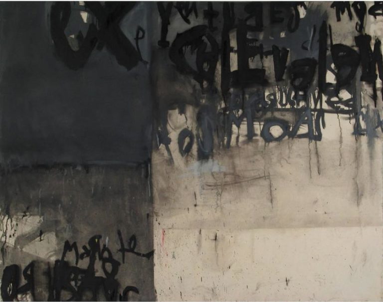 Bez tytułu, akryl, olej na płótnie, 140 x 160 cm, 2003