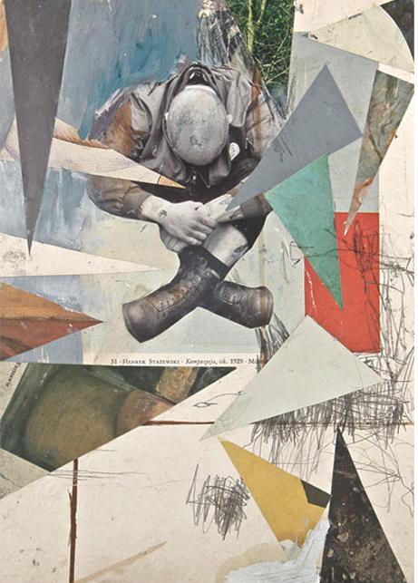 Composition, collage on wood, 28 x 20 cm, 2012