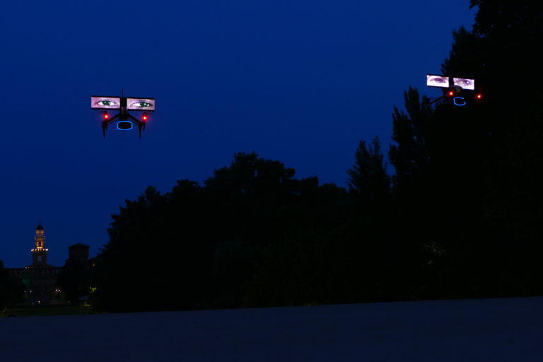 Krzysztof Wodiczko, Loro (Them), Alberto Burri's Teatro Continuo in Parco Sempione. Mediolan, 2019