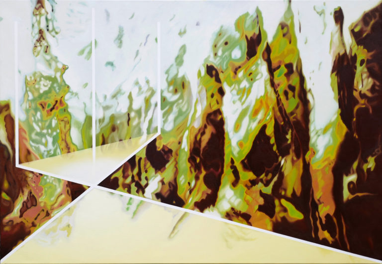 Rzeźnia z rogiem z tyłu, 2016, olej na płótnie, 130 cm x 170 cm